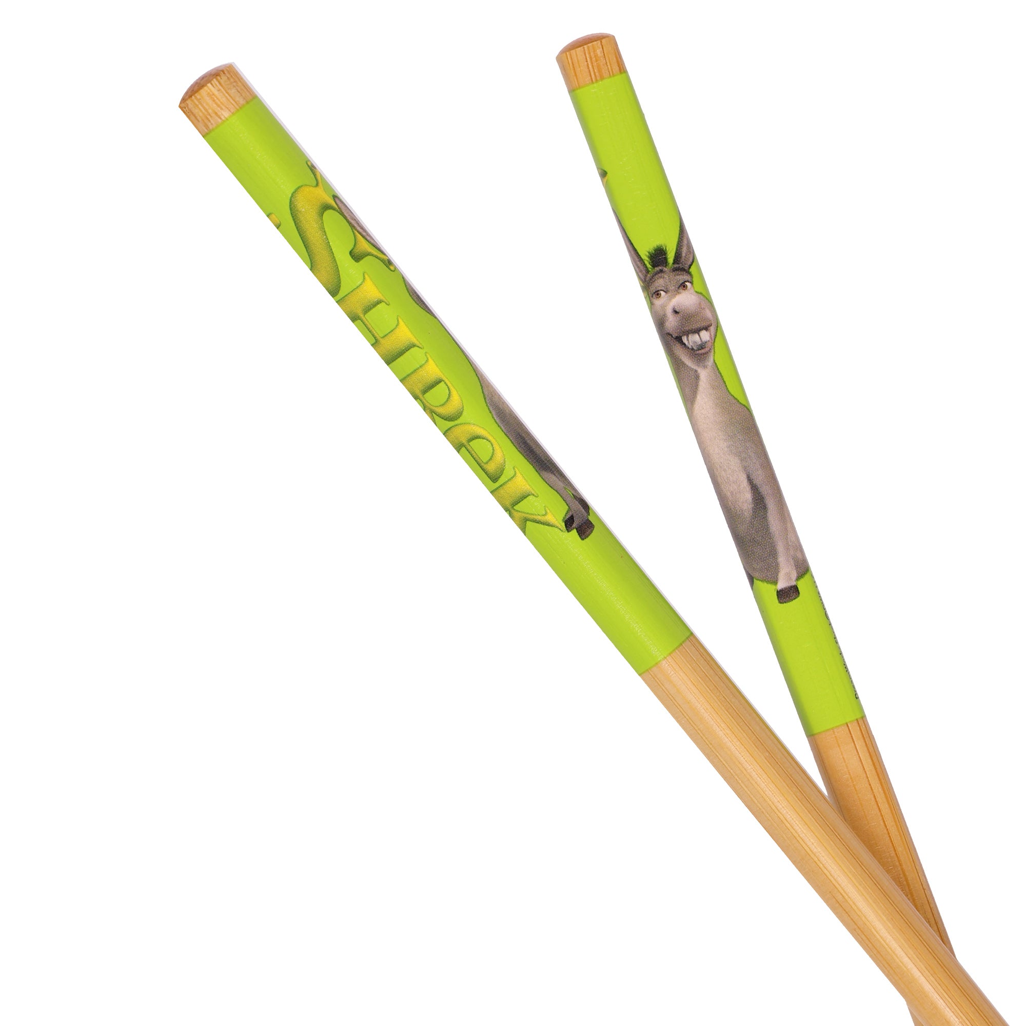 Shrek Chopsticks 2-Pair Set 9.5" Reusable Utensil Set with Character Designs