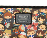 Loungefly Stranger Things Wallet Chibi Characters Soft Faux Leather Zip Around Wallet