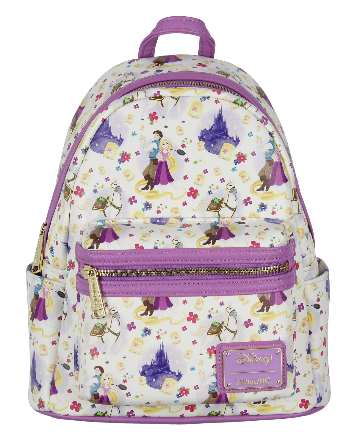 Loungefly Disney Tangled Rapunzel Flynn Ryder And Maximus Mini Backpack 11"