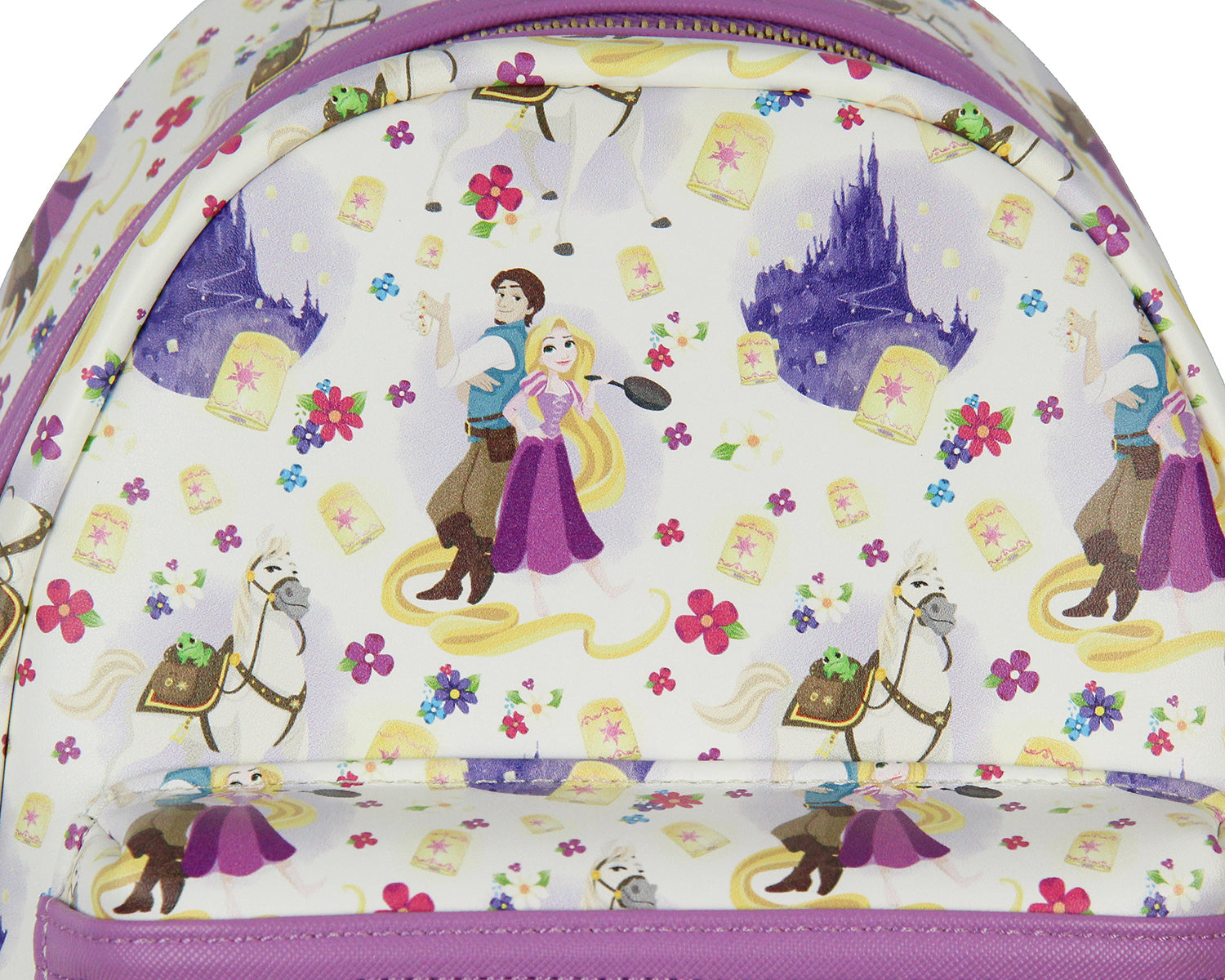 Loungefly Disney Tangled Rapunzel Flynn Ryder And Maximus Mini Backpack 11"