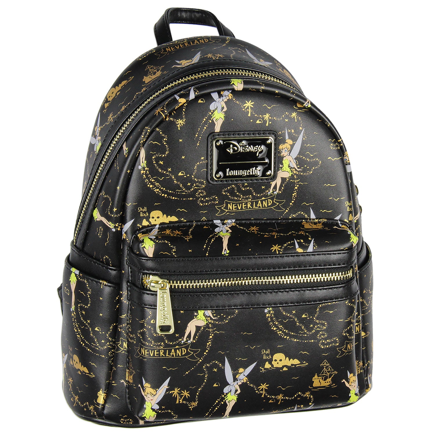 Loungefly Tinkerbell Neverland Treasure Map All-Over Print Mini Backpack 11"