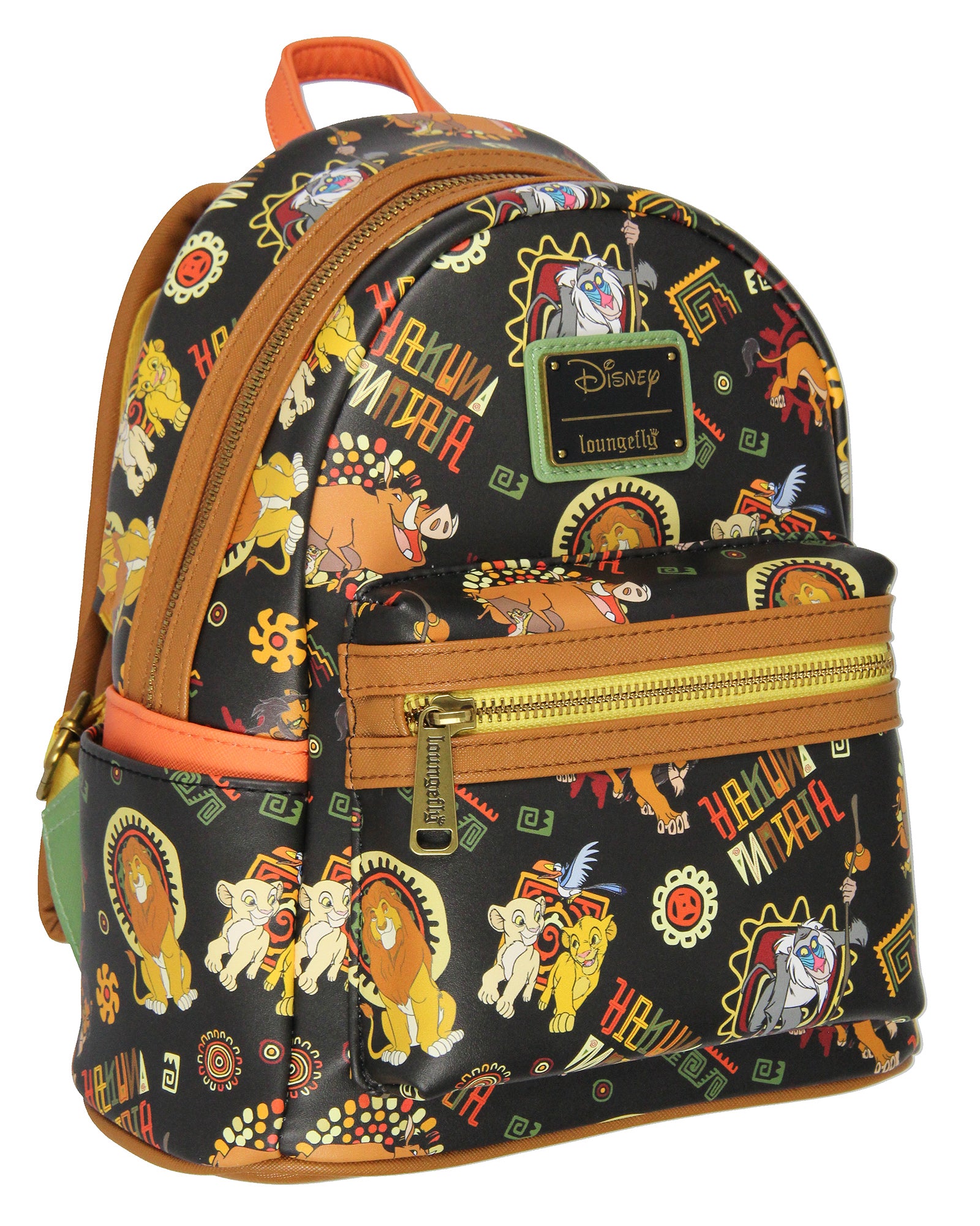 Loungefly Disney Lion King Multi-Character Tribal Patterns Mini Backpack 11"