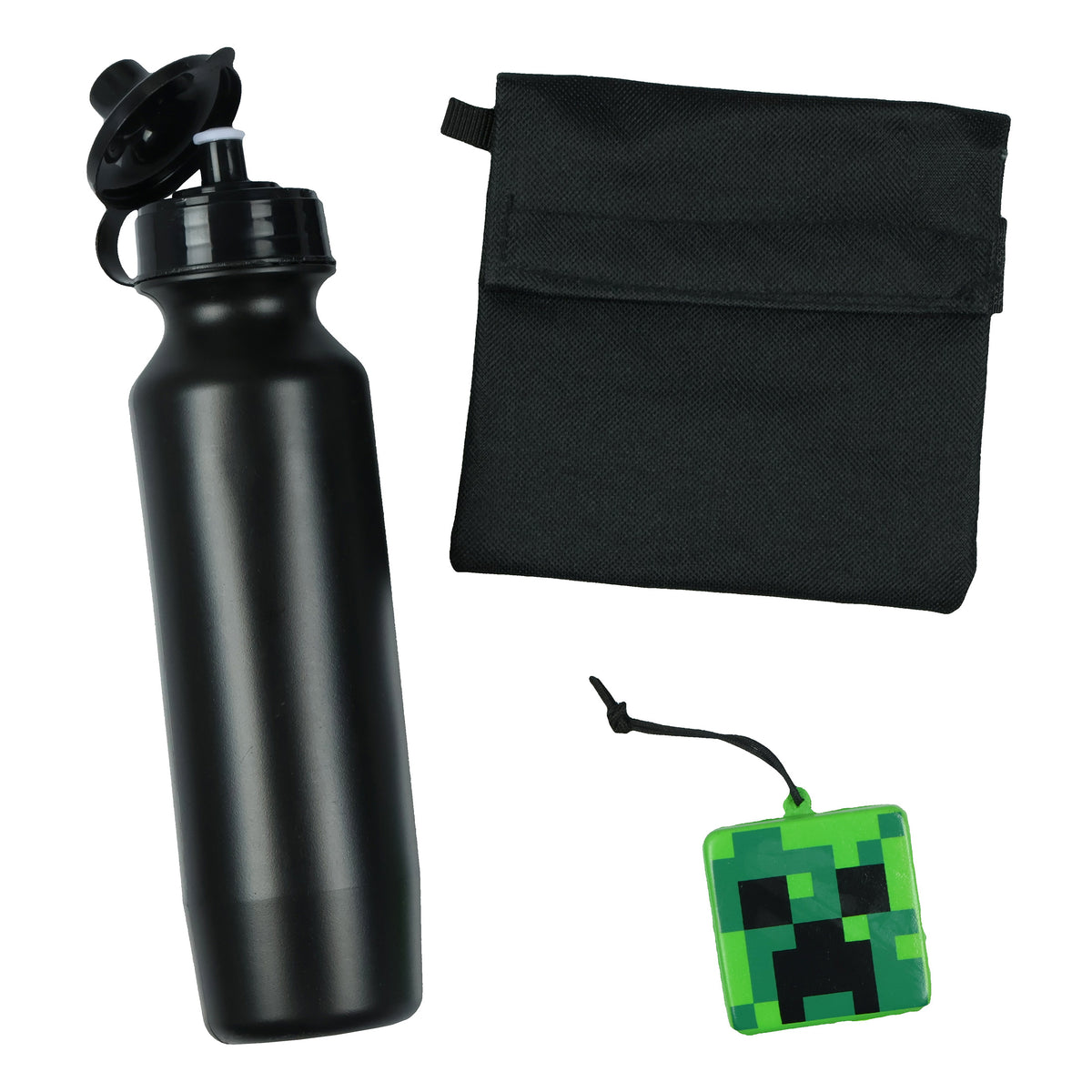 Minecraft Creeper Ghoul 16" School Backpack and Lunch Kit 5pc Set