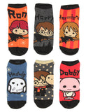 Harry Potter Chibi Character Designs Adult 6 Pack Ankle Socks
