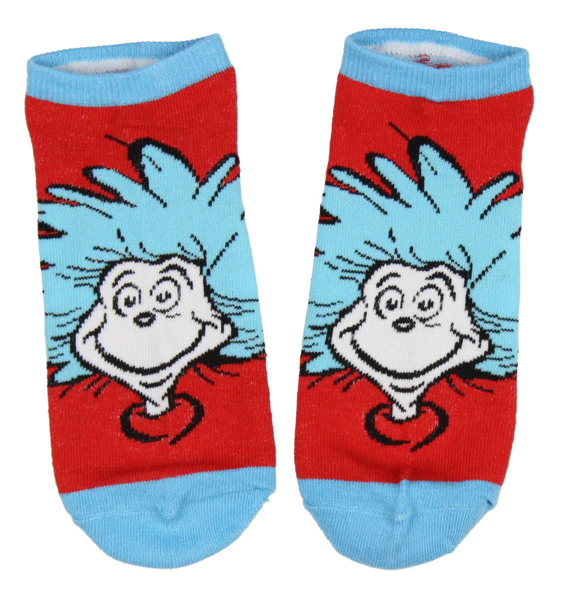 Dr. Seuss Thing 1 And Thing 2 Adult 3 Pack Ankle Socks