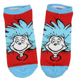Dr. Seuss Thing 1 And Thing 2 Adult 3 Pack Ankle Socks