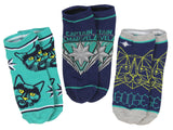 Captain Marvel Adult Goose The Cat 3 Pack Mix and Match No Show Ankle Socks