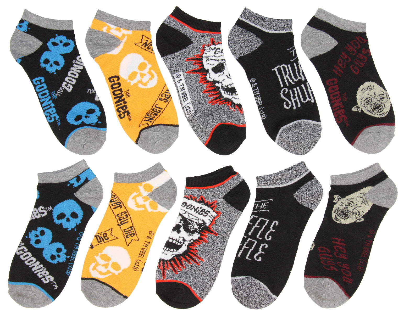 The Goonies Mix And Match Adult 5 Pack Ankle Socks
