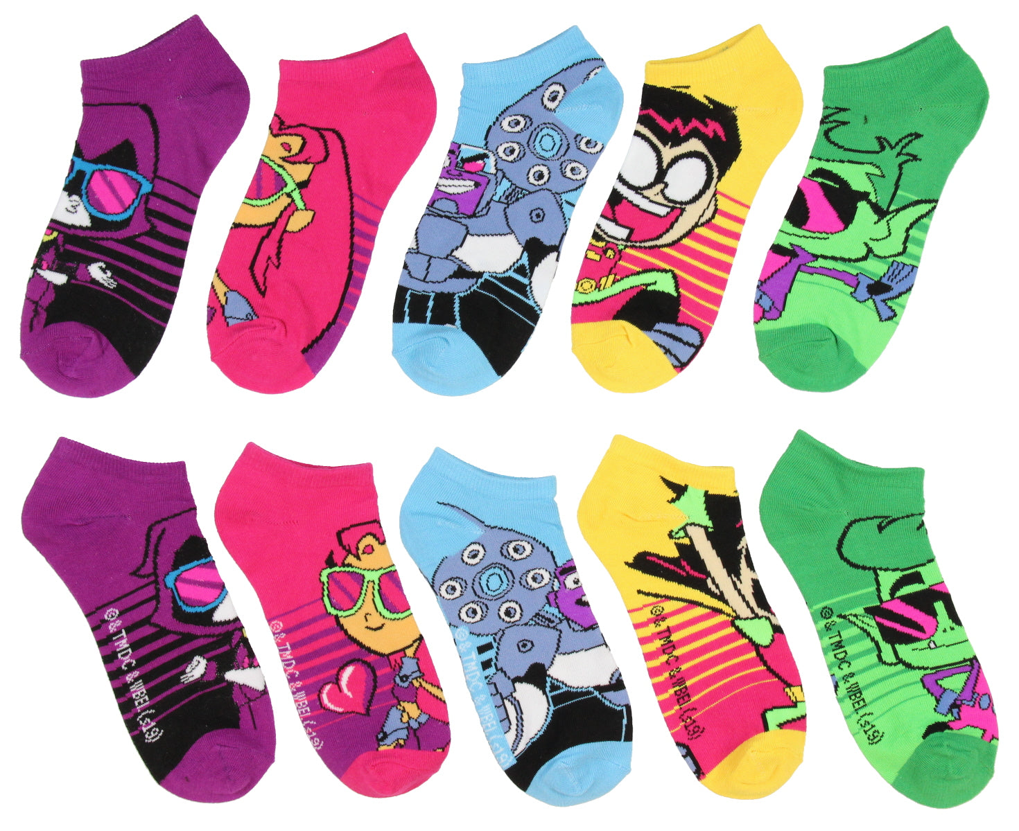 Teen Titans Go! To The Movies Cool Character Ankle Socks 5 PK