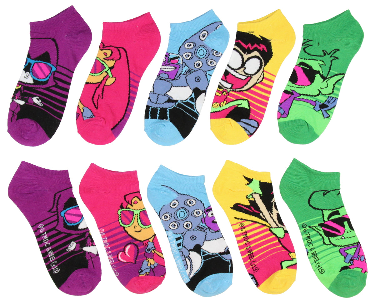 Teen Titans Go! To The Movies Cool Character Ankle Socks 5 PK