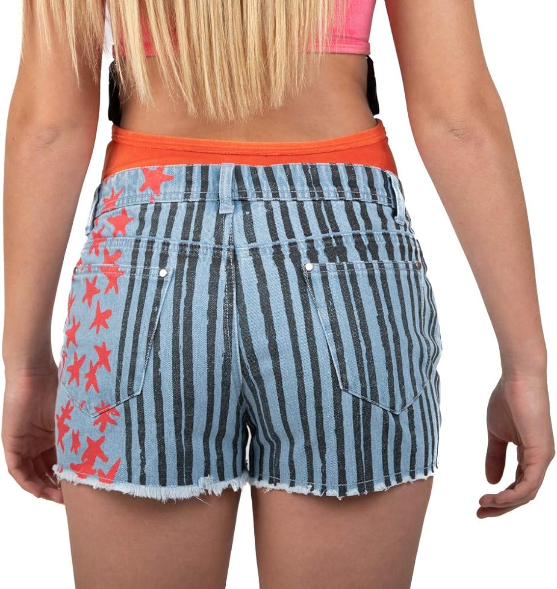 DC Comics Birds of Prey Women's Harley Quinn Cosplay Denim Shorts