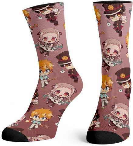 Toilet Bound Hanako Kun Crew Socks For Men Women Manga Anime Sublimated Socks