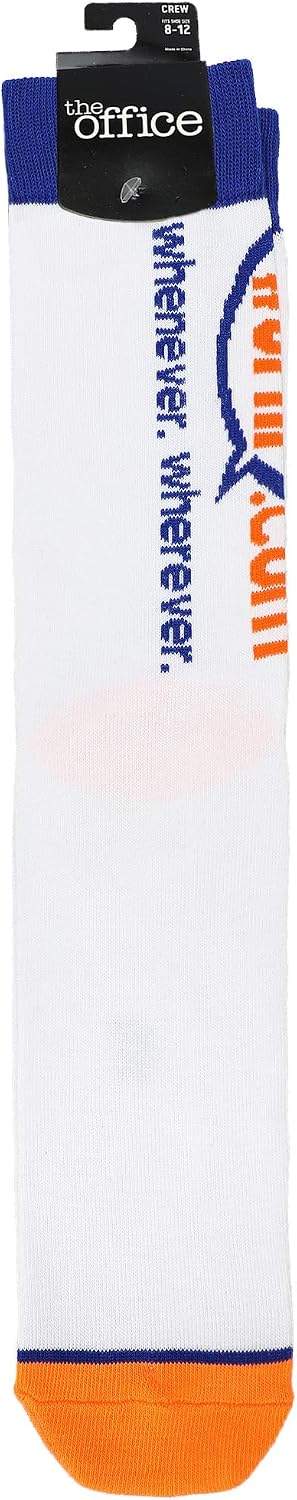 The Office Sitcom Whenever Wherever WUPHF Collectible Fan Merchandise Crew Socks
