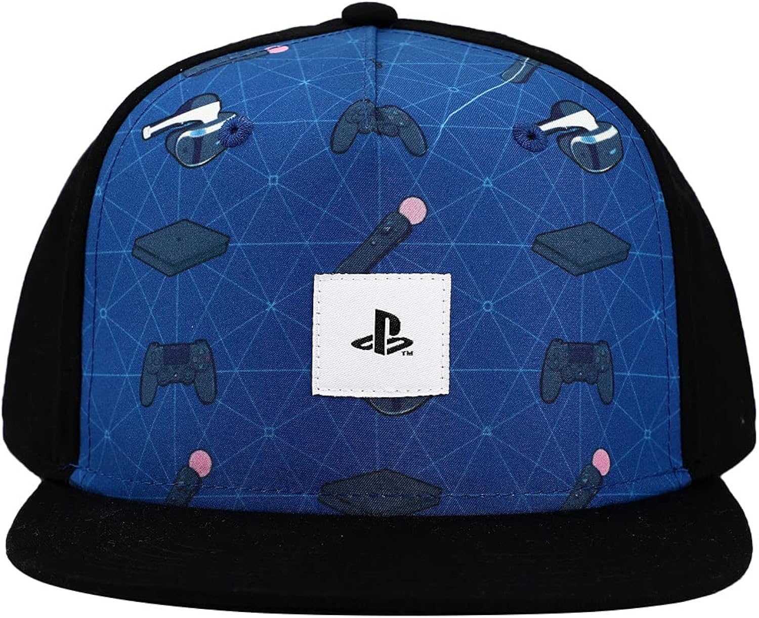 Sony Playstation Embroidered Logo Patch Gaming s Youth Flat Bill Hat