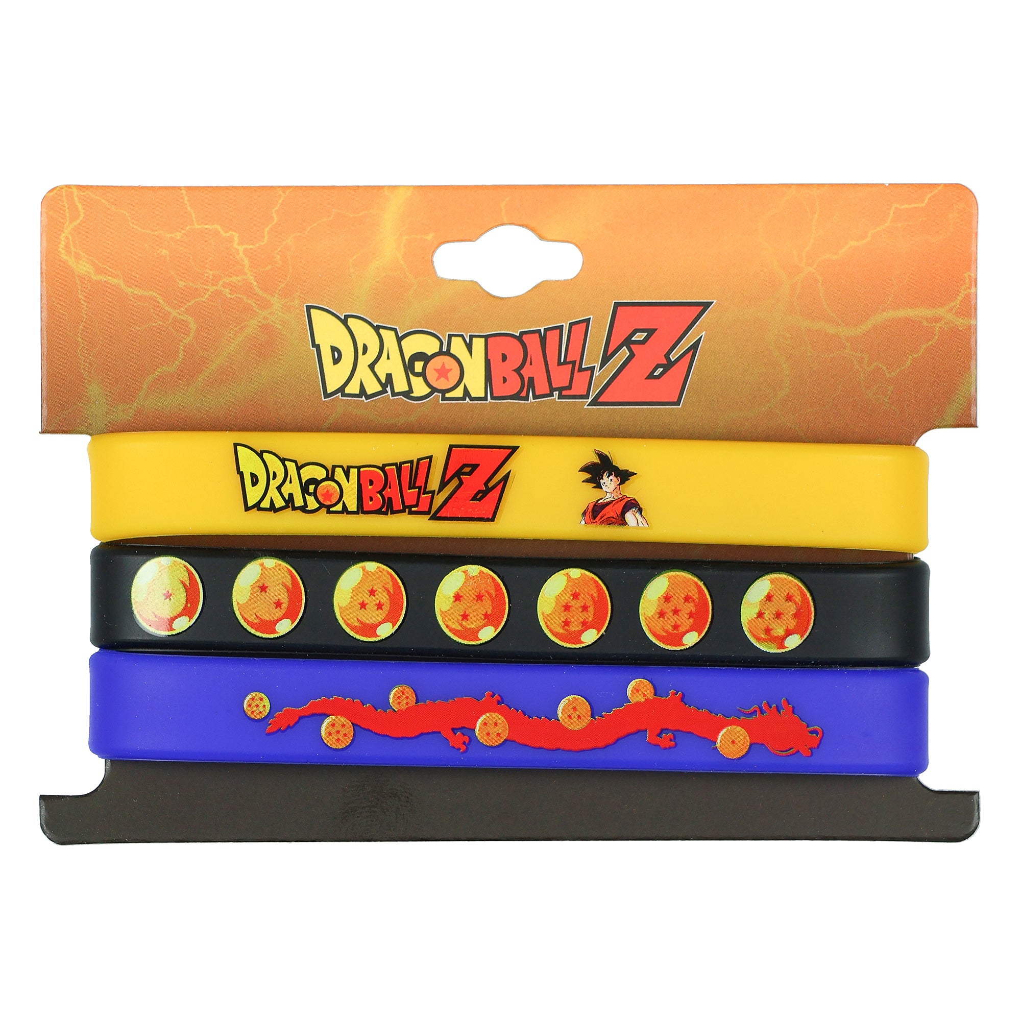 Dragon Ball Z Anime Goku and Shenron Silicone Bracelets 3Pc Set