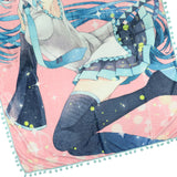 Hatsune Miku Blanket Anime Singer CV01 Pom Pom Fleece Throw 45 X 60"