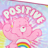Care Bears Blanket Positive Vibes Cheer Bear Tie Dye Fleece Throw 45"X60"