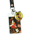 Sonic The Hedgehog Shadow Wristlet Lanyard with Clear ID Holder Keychain