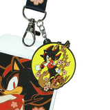 Sonic The Hedgehog Shadow Wristlet Lanyard with Clear ID Holder Keychain