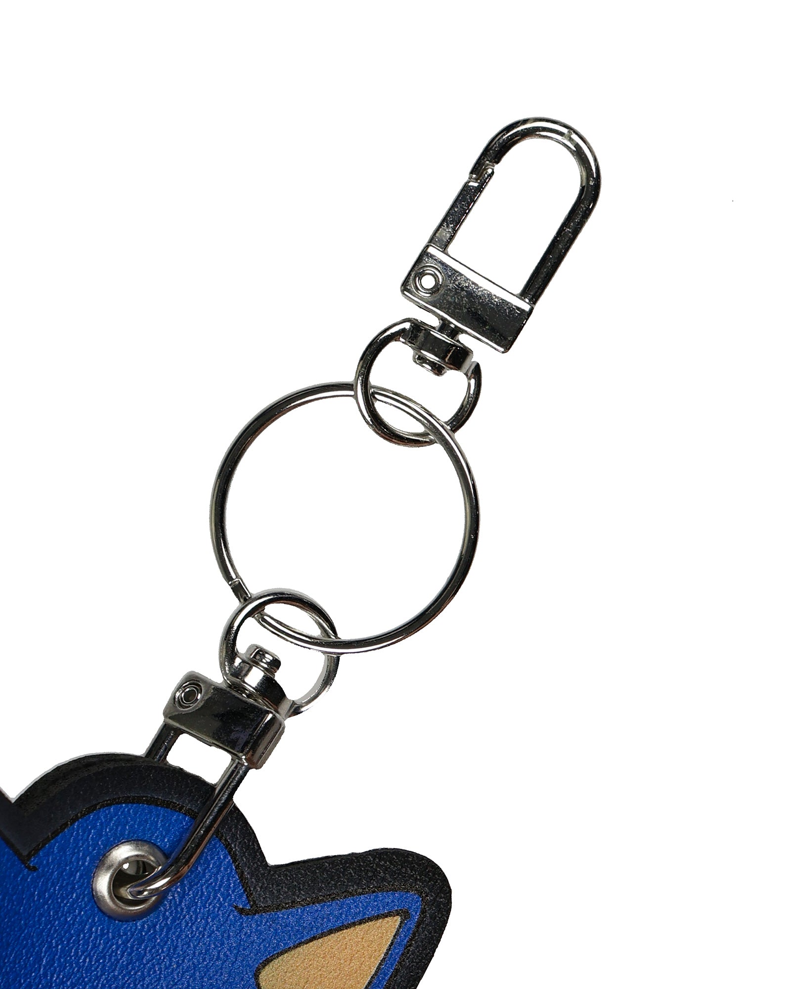 Sonic The Hedgehog PU Leather Sonic Air Tag Holder Keychain With Lobster Clasp