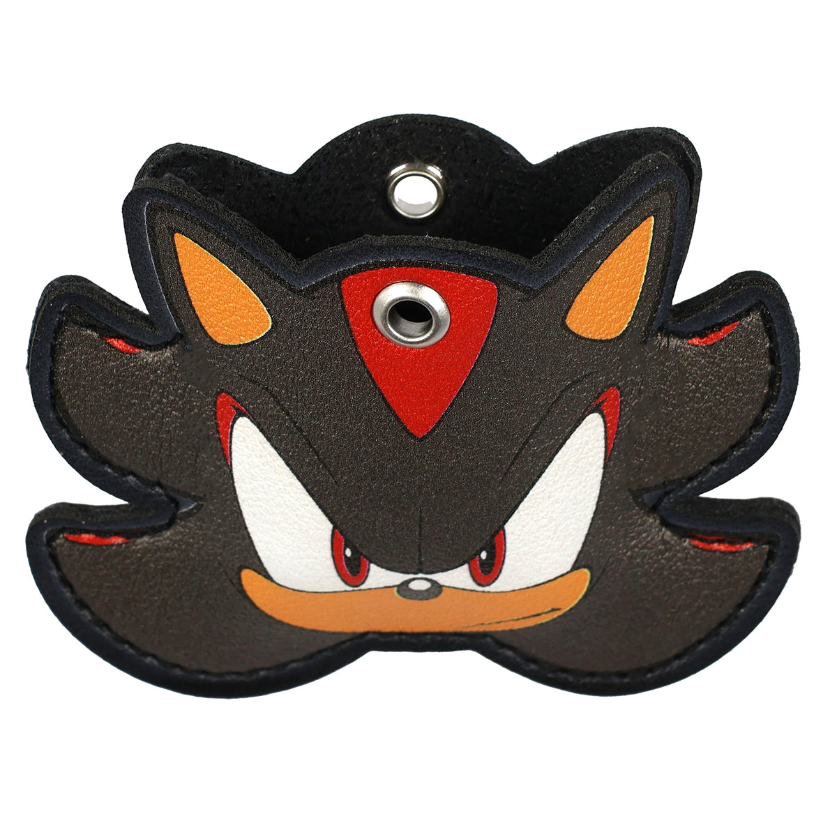 Sonic the Hedgehog Shadow PU Leather Air Tag Holder Keychain with Lobster Clasp