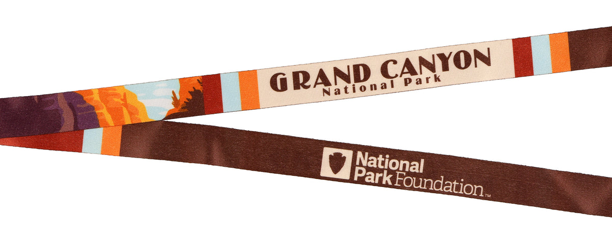 Grand Canyon National Park Lanyard ID Badge Holder Breakaway Keychain Wood Charm