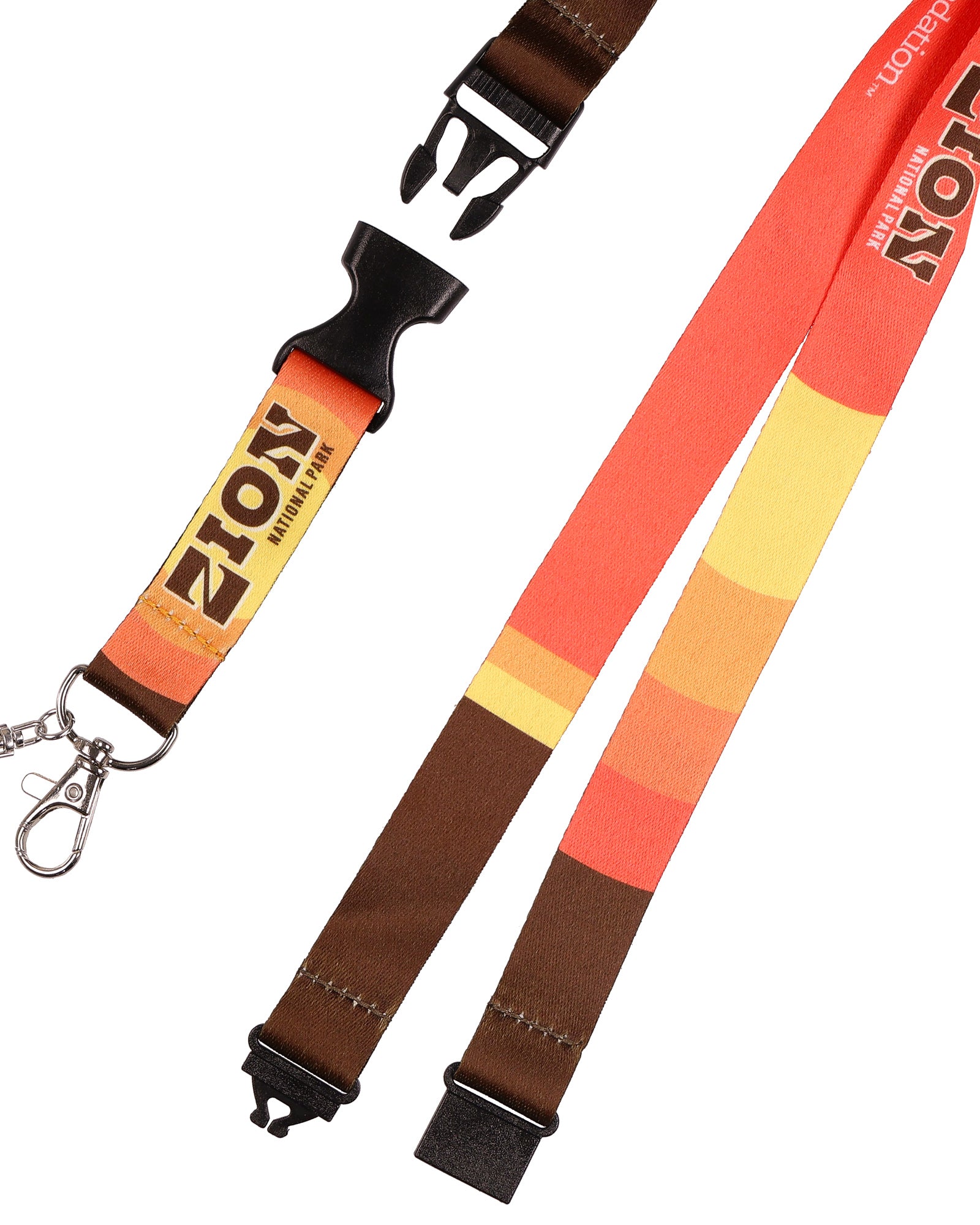 Zion National Park Lanyard ID Badge Holder Breakaway Keychain Wood Charm
