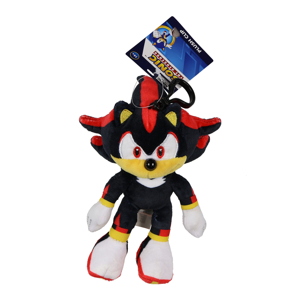 Sonic the Hedgehog Plush Keychain 4-Inch Shadow Stuffed Animal Key Ring Clip