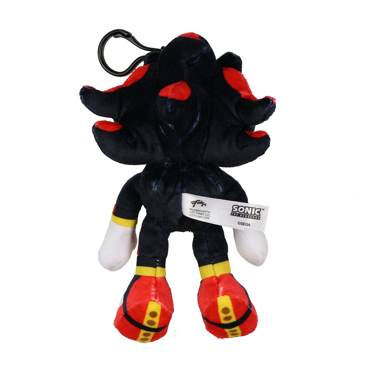 Sonic the Hedgehog Plush Keychain 4-Inch Shadow Stuffed Animal Key Ring Clip