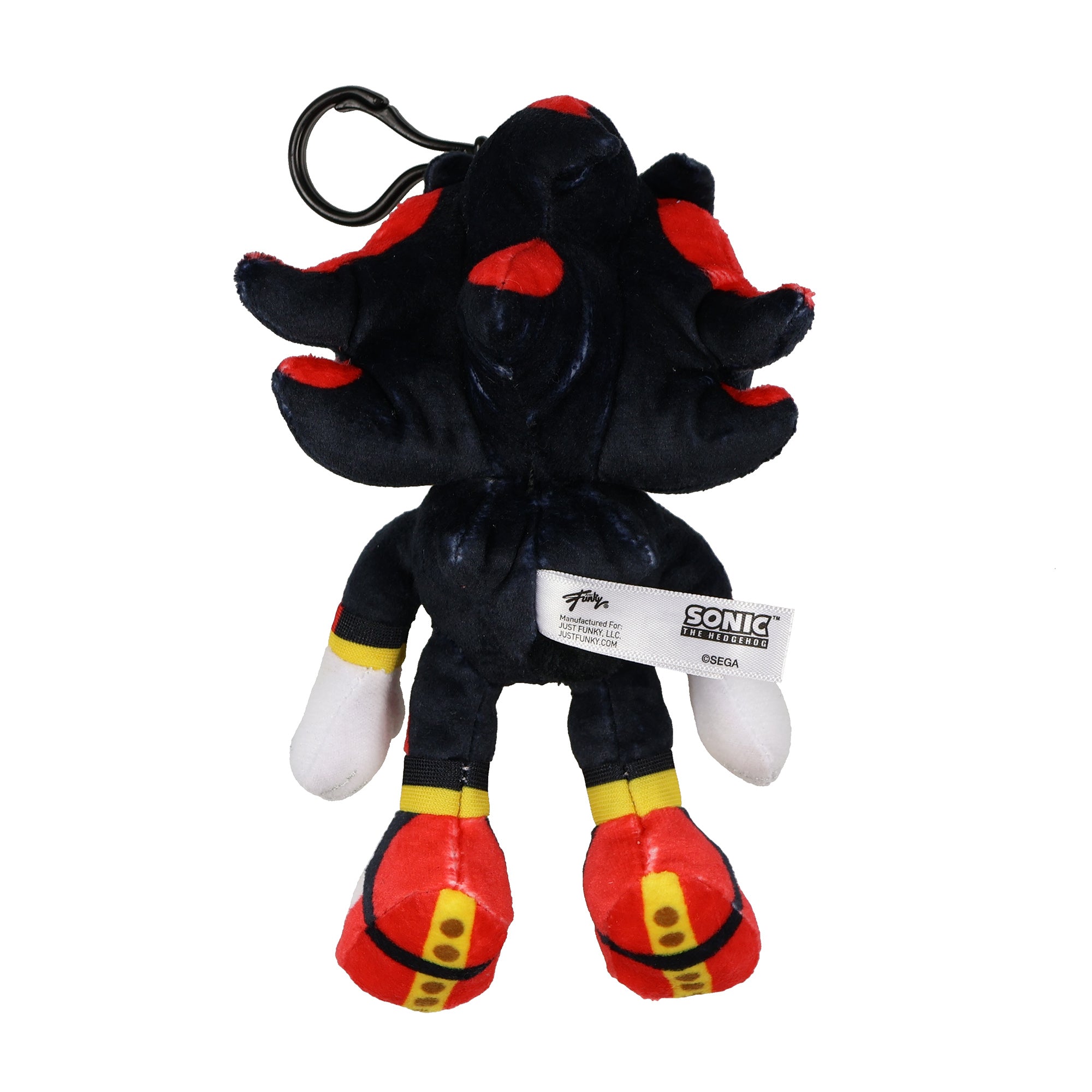 Sonic the Hedgehog Plush Keychain 4-Inch Shadow Stuffed Animal Key Ring Clip