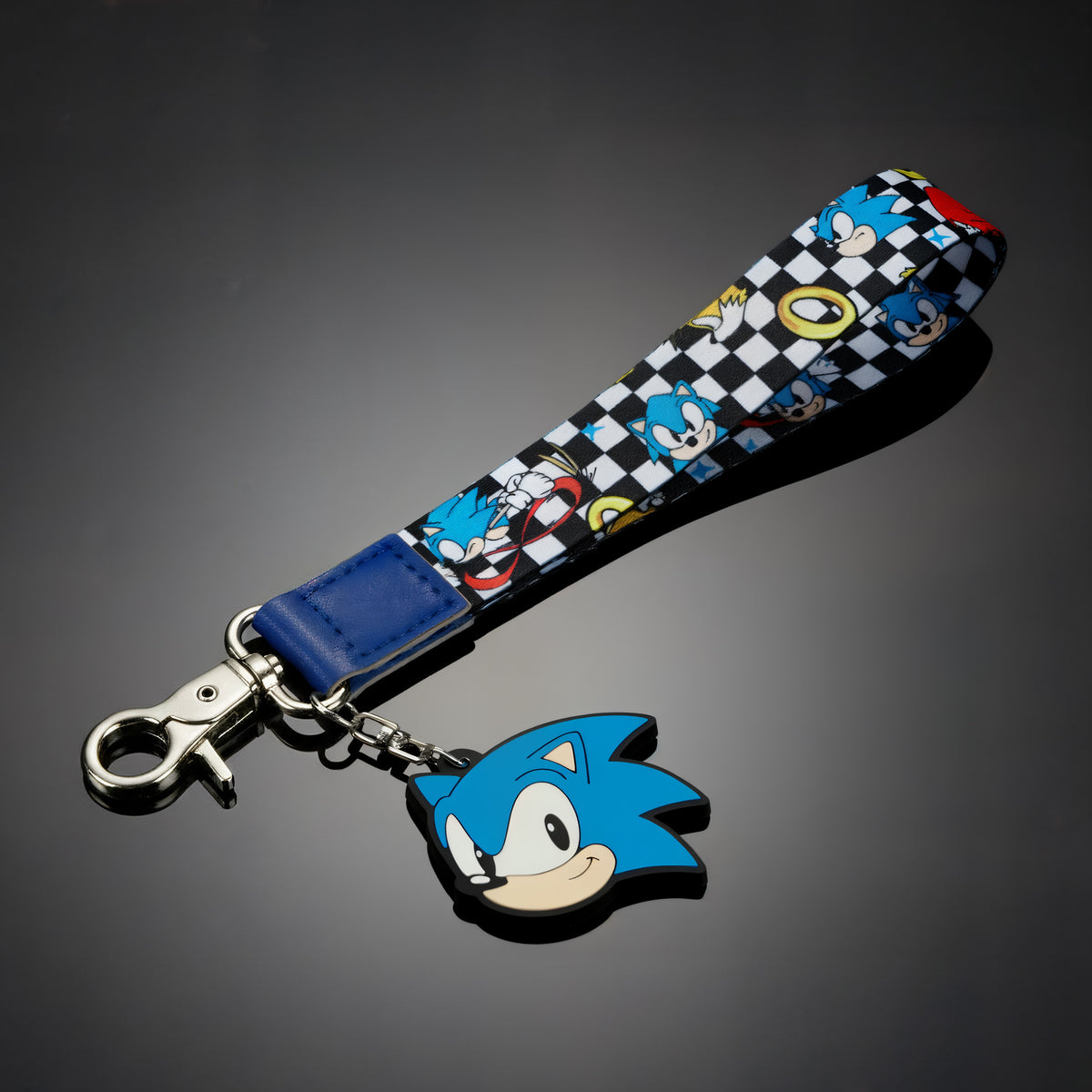 Sonic The Hedgehog Wristlet Keychain Lanyard Charm Wrist Strap