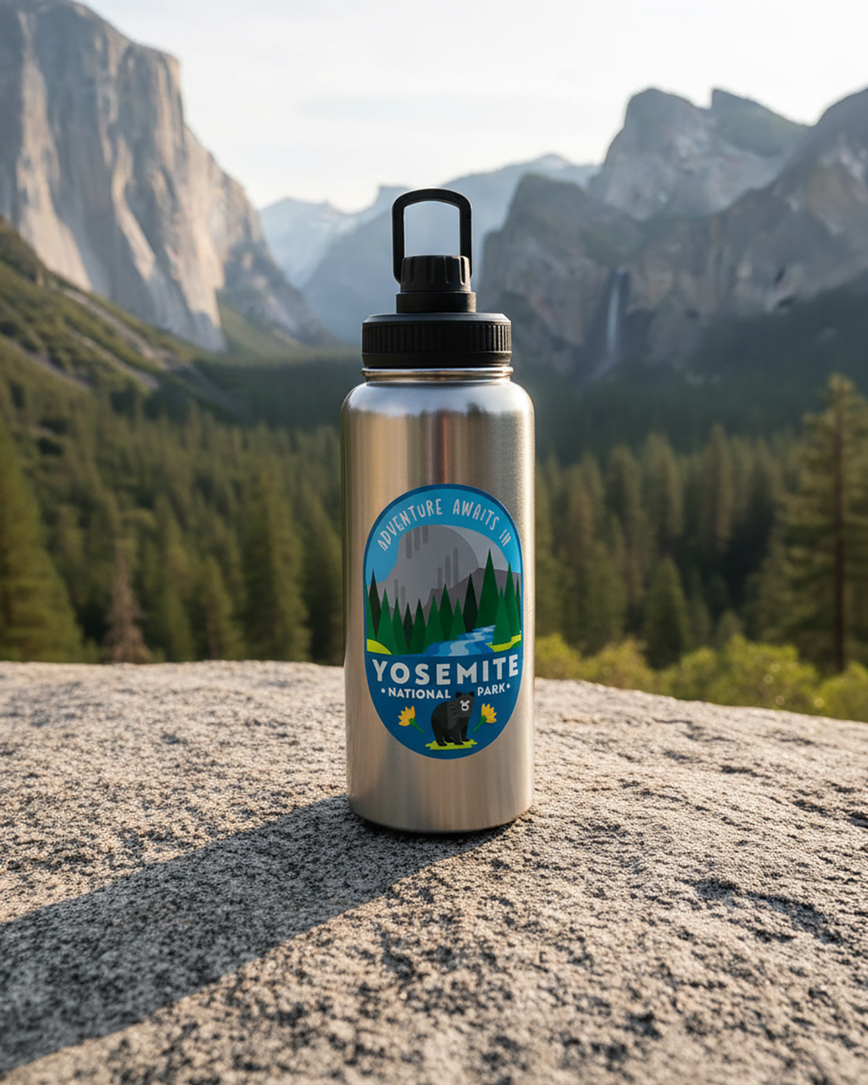 Yosemite National Park Water Bottle 32oz Double-Wall Insulated Stainless Steel