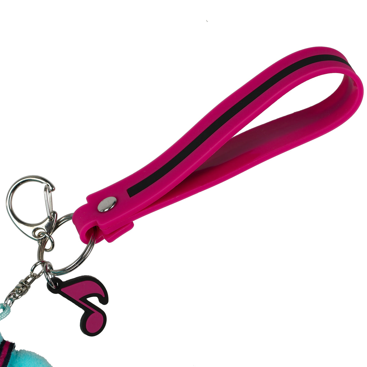 Hatsune Miku Plush Wristlet Keychain Rubber Charm And Strap Anime Character 11"