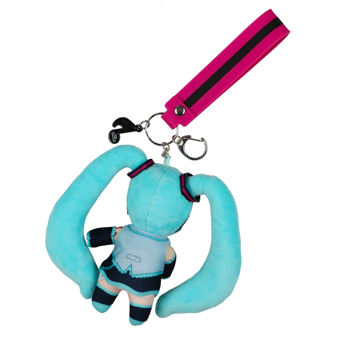 Hatsune Miku Plush Wristlet Keychain Rubber Charm And Strap Anime Character 11"
