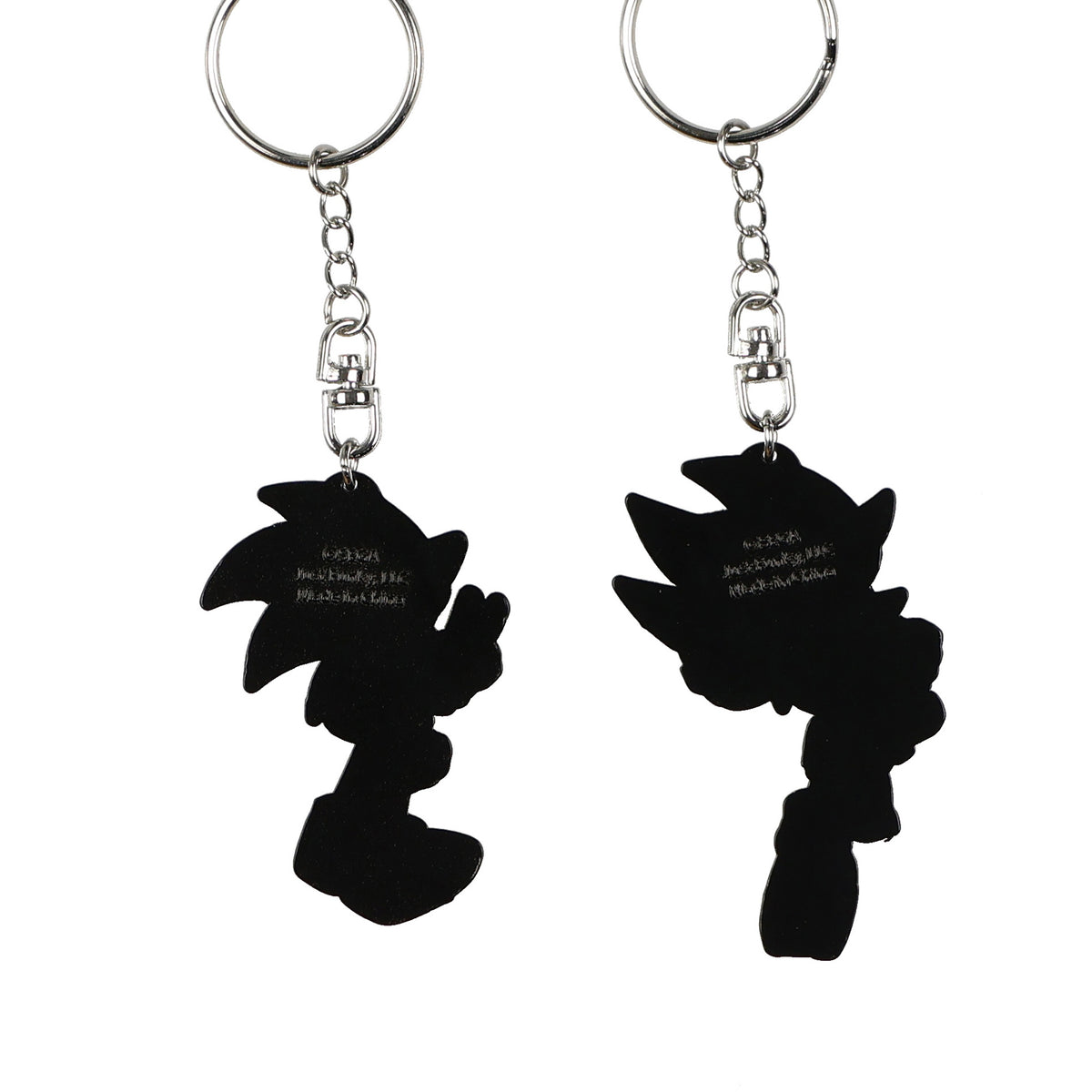 Sonic the Hedgehog and Shadow Keychain Set 2 Pack Enamel Metal Beaded Accessory