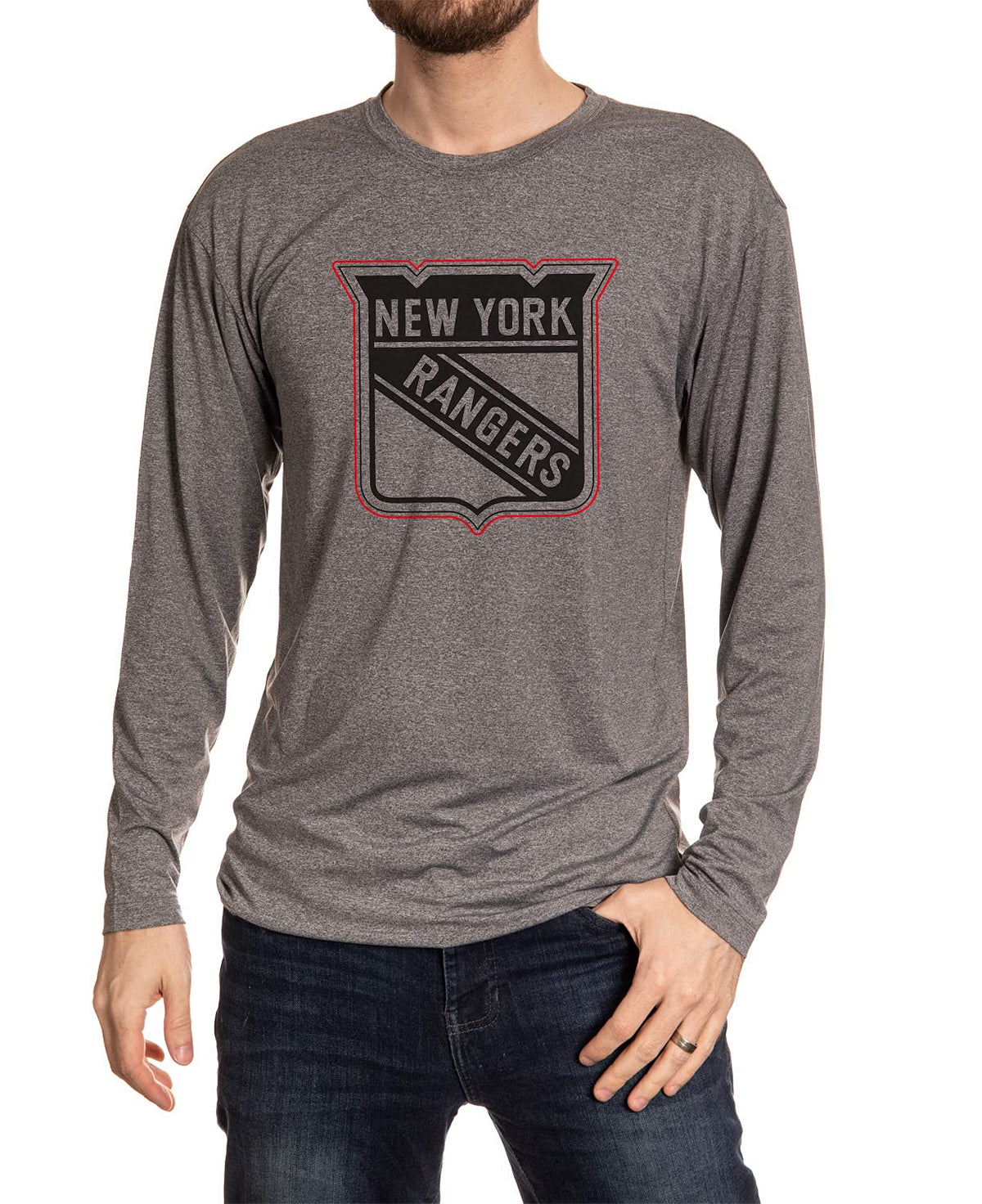 NHL Mens Performance Rash Guard Base Layer Long Sleeve Shirt