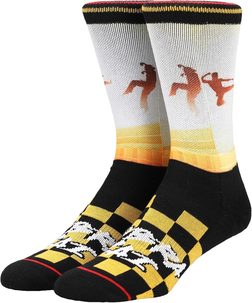 Cobra Kai Men's Sublimated Panel Crew Socks