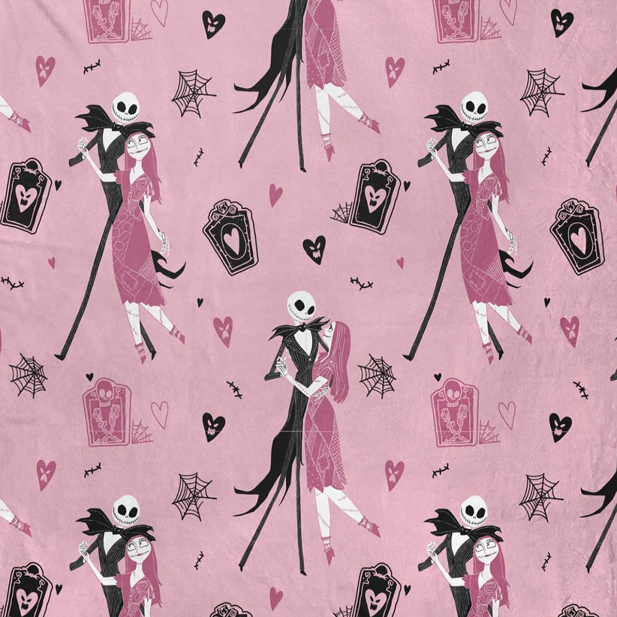 Disney Nightmare Before Christmas Silk Touch Throw Misfit Tango Blanket