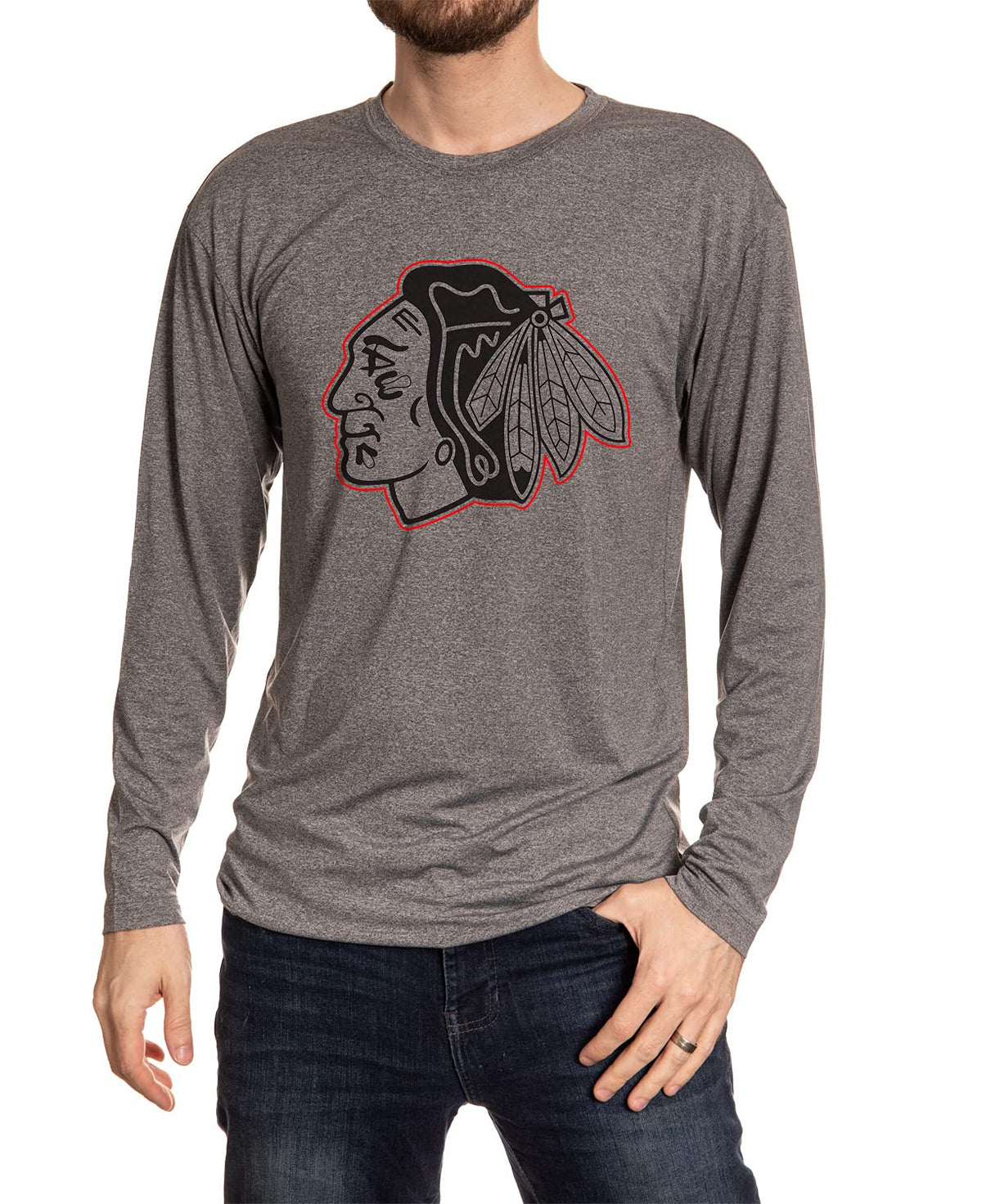 NHL Mens Performance Rash Guard Base Layer Long Sleeve Shirt
