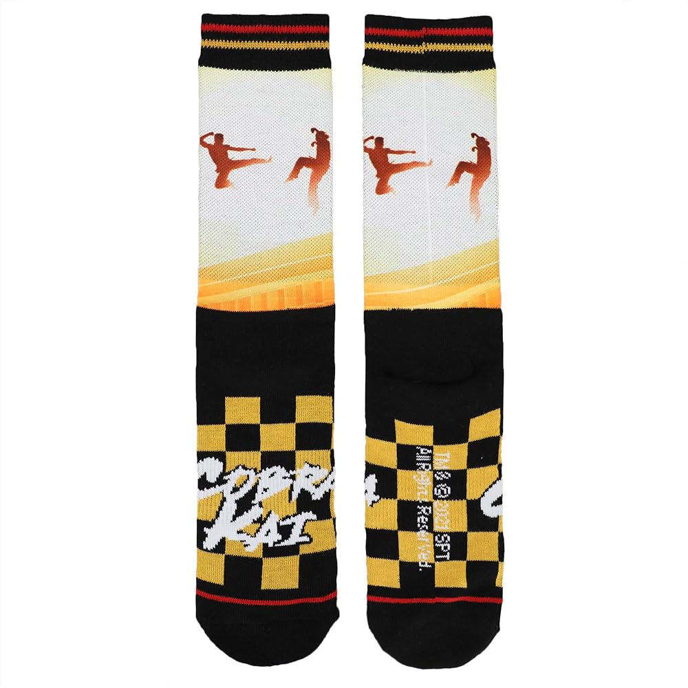 Cobra Kai Men's Sublimated Panel Crew Socks