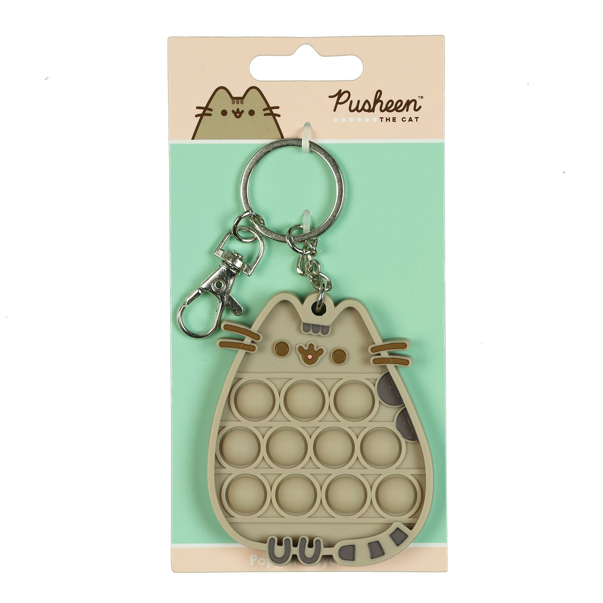 Pusheen The Cat Bubble Fidget Popper Keychain Sensory Toy 3"