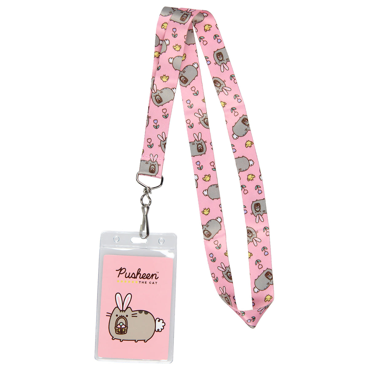 Pusheen The Cat Easter Bunny Ears ID Badge Card Holder Strap Lanyard