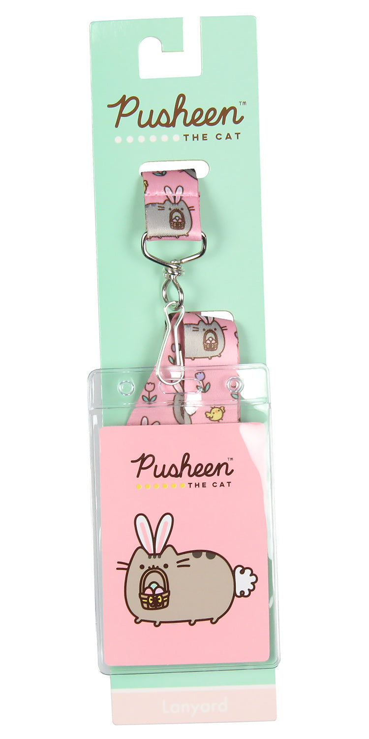 Pusheen The Cat Easter Bunny Ears ID Badge Card Holder Strap Lanyard