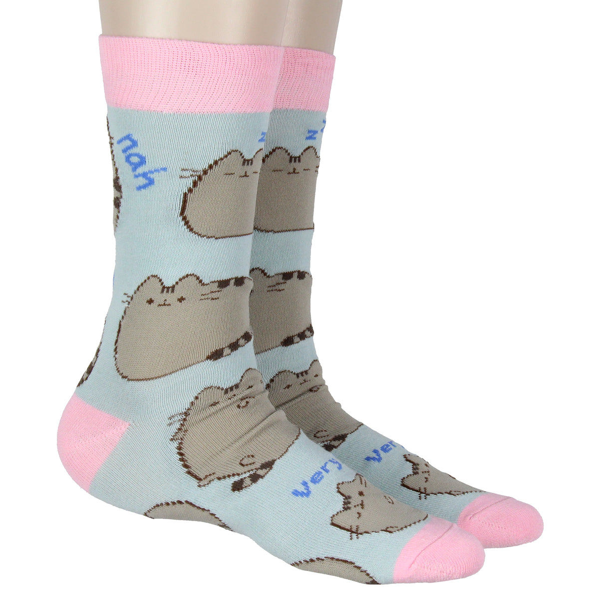 Pusheen The Cat "Nah Lazy" Adult 2-Pack Crew Socks OSFM