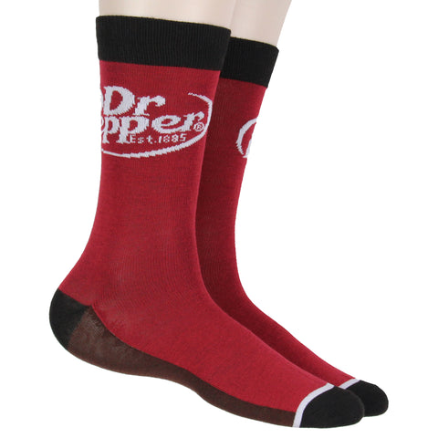Dr Pepper Soda Drink Crew Socks