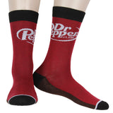 Dr Pepper Soda Drink Crew Socks