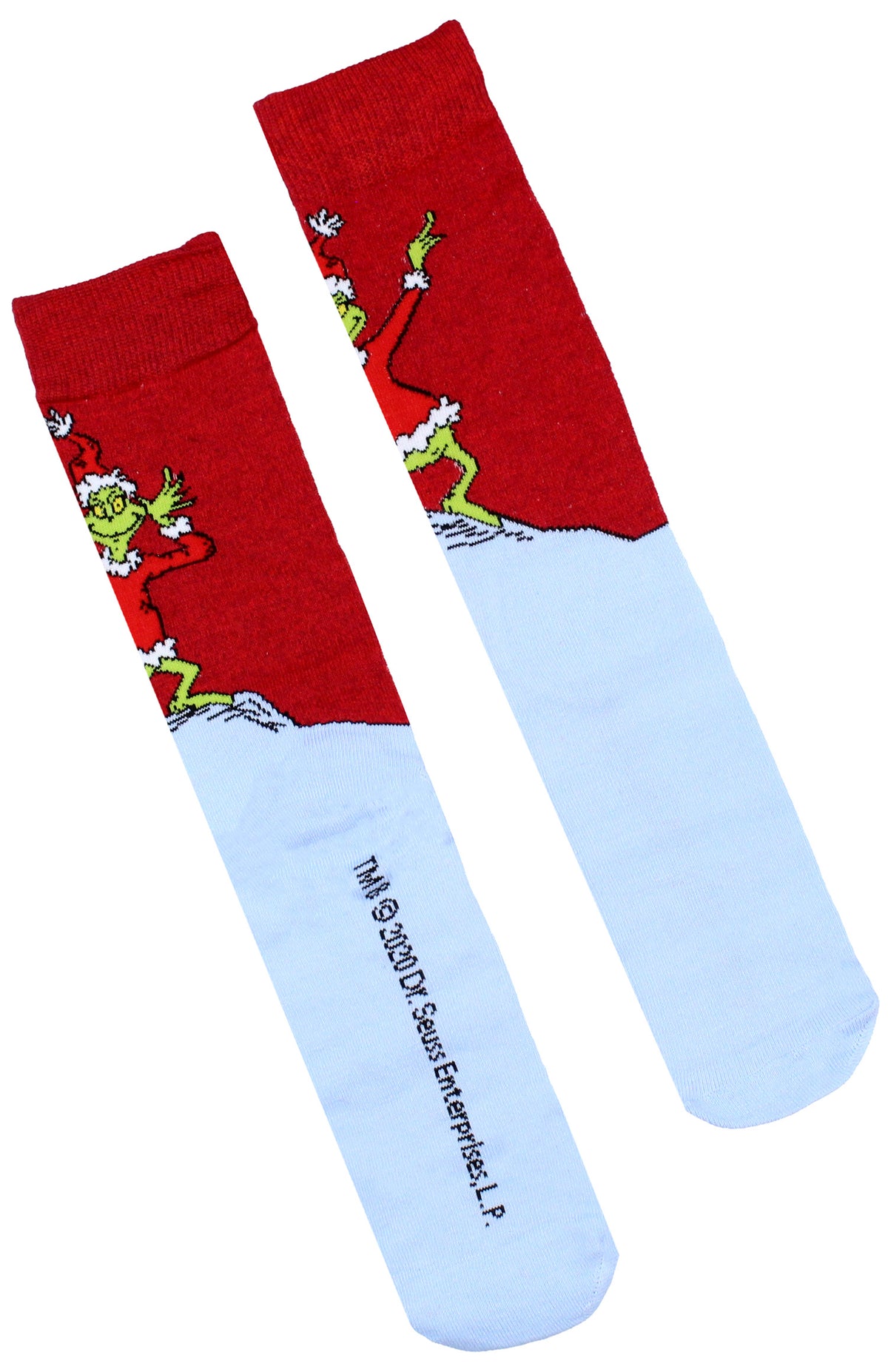 Dr. Seuss GRINCH Character Design Adult Holiday 3 Pair Crew Socks