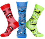 Disney The Muppets Kermit Gonzo Animal 3 Pair Men's Crew Socks