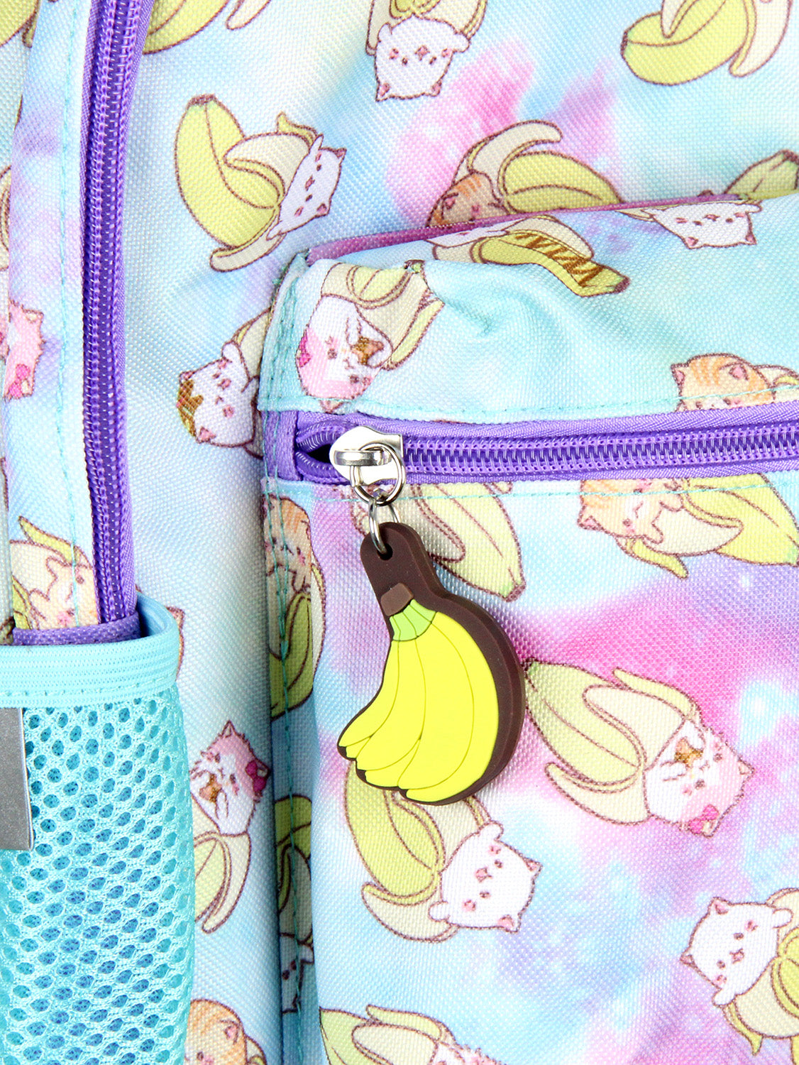 Bananya Anime Cartoon Tabby Bananyako Galaxy Toss Print Backpack 16"