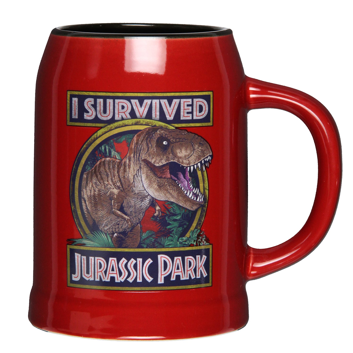 I Survived Jurassic Park T-Rex 24 Oz. Ceramic Stein Coffee Mug Cup